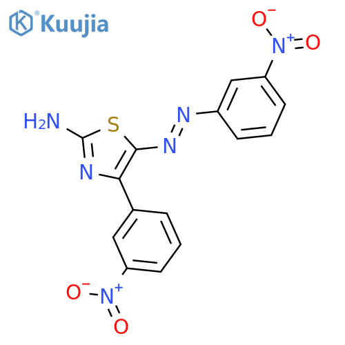 2-Thiazolamine,4-(3-nitrophenyl)-5-[2-(3-nitrophenyl)diazenyl]- structure