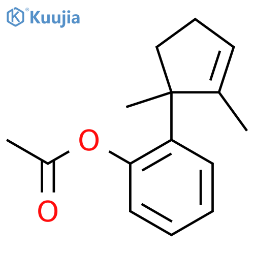 2-(1,2-Dimethyl-2-cyclopenten-1-yl)phenol acetate structure