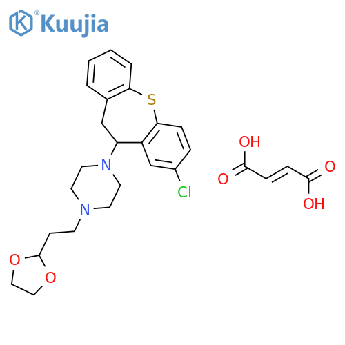 1-(8-chloro-10,11-dihydrodibenzo[b,f]thiepin-10-yl)-4-[2-(1,3-dio Xolan-2-yl)ethyl]piperazine (2e)-2-butenedioate (1:1) structure
