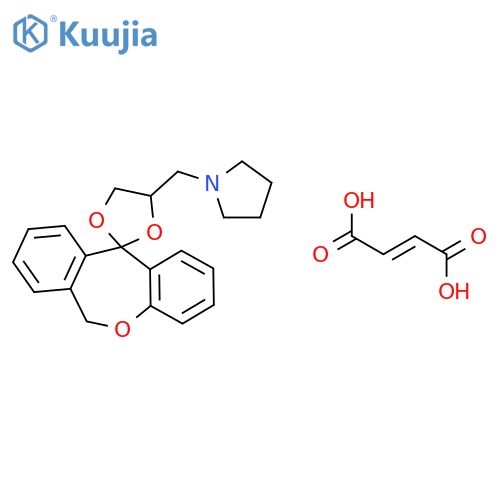 1-(6H-spiro[dibenzo[b,e]oxepine-11,2'-[1,3]dioxolan]-4'-ylmethyl)pyrrolidine (2E)-but-2-enedioate structure