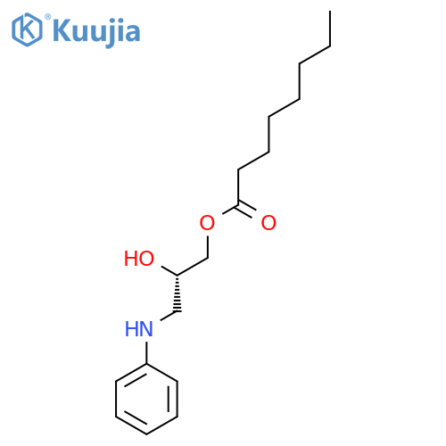 Octanoic acid, (2S)-2-hydroxy-3-(phenylamino)propyl ester structure