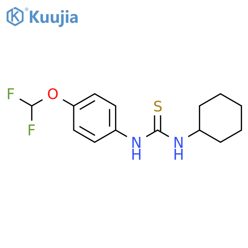 1-cyclohexyl-3-4-(difluoromethoxy)phenylthiourea structure