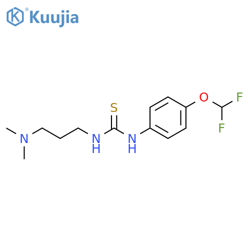 1-4-(difluoromethoxy)phenyl-3-3-(dimethylamino)propylthiourea structure