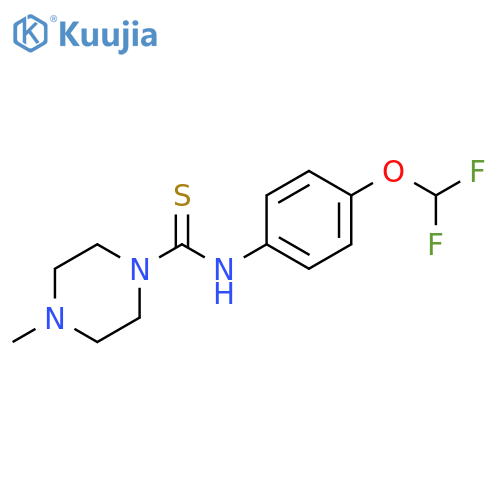 N-4-(difluoromethoxy)phenyl-4-methylpiperazine-1-carbothioamide structure