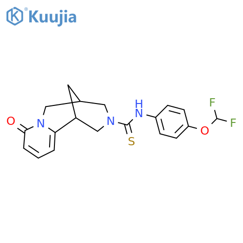 N-4-(difluoromethoxy)phenyl-6-oxo-7,11-diazatricyclo7.3.1.0^{2,7}trideca-2,4-diene-11-carbothioamide structure