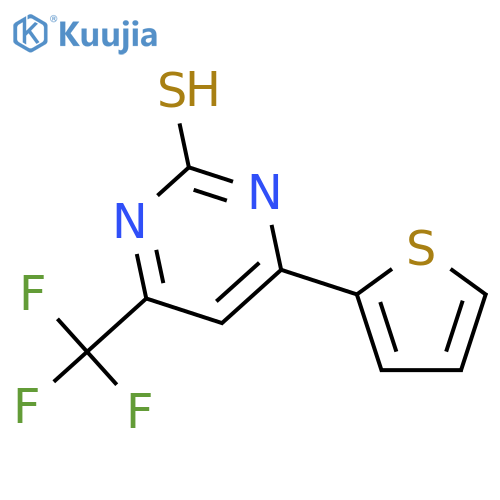 4-(thiophen-2-yl)-6-(trifluoromethyl)pyrimidine-2-thiol structure
