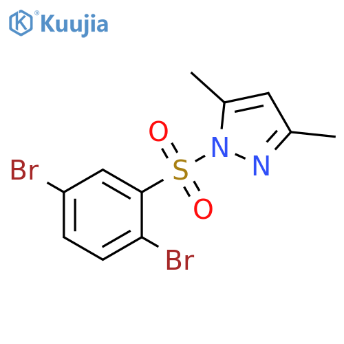 1-(2,5-dibromobenzenesulfonyl)-3,5-dimethyl-1H-pyrazole structure