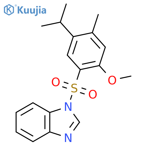 1-2-methoxy-4-methyl-5-(propan-2-yl)benzenesulfonyl-1H-1,3-benzodiazole structure