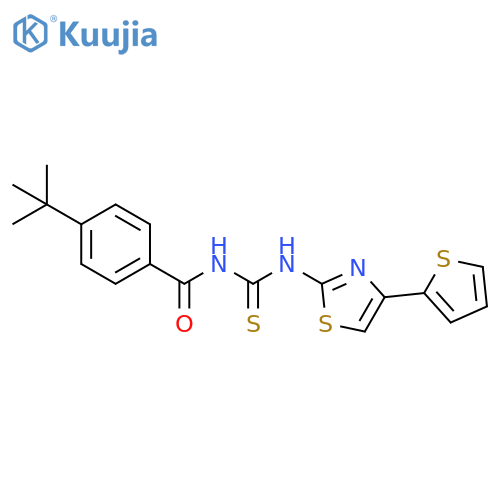 1-(4-tert-butylbenzoyl)-3-4-(thiophen-2-yl)-1,3-thiazol-2-ylthiourea structure