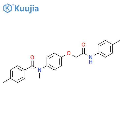 N,4-dimethyl-N-(4-{(4-methylphenyl)carbamoylmethoxy}phenyl)benzamide structure