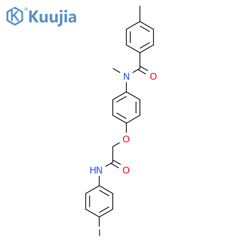 N-(4-{(4-iodophenyl)carbamoylmethoxy}phenyl)-N,4-dimethylbenzamide structure