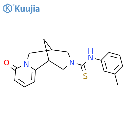 N-(3-methylphenyl)-6-oxo-7,11-diazatricyclo7.3.1.0^{2,7}trideca-2,4-diene-11-carbothioamide structure