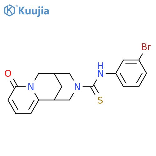 N-(3-bromophenyl)-6-oxo-7,11-diazatricyclo7.3.1.0^{2,7}trideca-2,4-diene-11-carbothioamide structure
