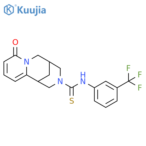 6-oxo-N-3-(trifluoromethyl)phenyl-7,11-diazatricyclo7.3.1.0^{2,7}trideca-2,4-diene-11-carbothioamide structure