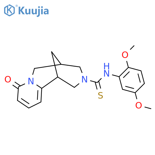N-(2,5-dimethoxyphenyl)-6-oxo-7,11-diazatricyclo7.3.1.0^{2,7}trideca-2,4-diene-11-carbothioamide structure