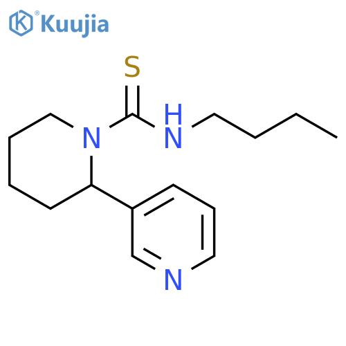 N-butyl-2-(pyridin-3-yl)piperidine-1-carbothioamide structure