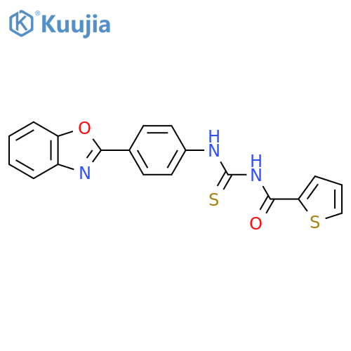1-4-(1,3-benzoxazol-2-yl)phenyl-3-(thiophene-2-carbonyl)thiourea structure