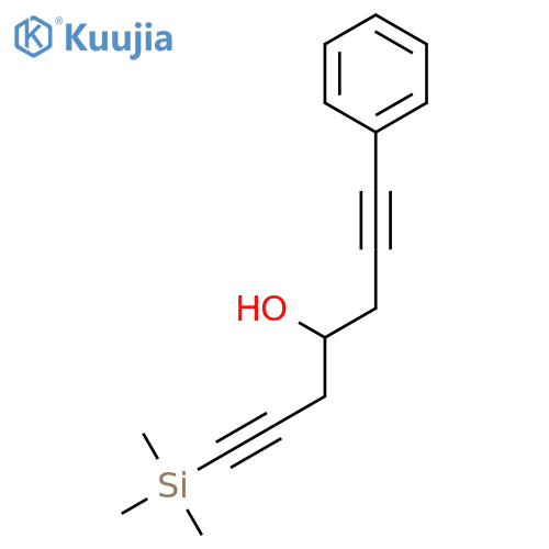 1,6-HEPTADIYN-4-OL, 1-PHENYL-7-(TRIMETHYLSILYL)- structure