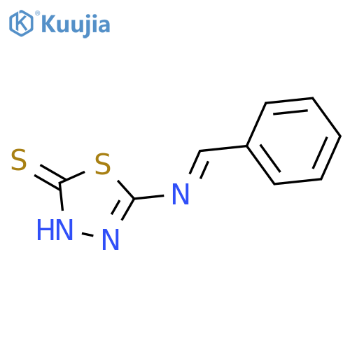 1,3,4-THIADIAZOLE-2(3H)-THIONE, 5-[(E)-(PHENYLMETHYLENE)AMINO]- structure