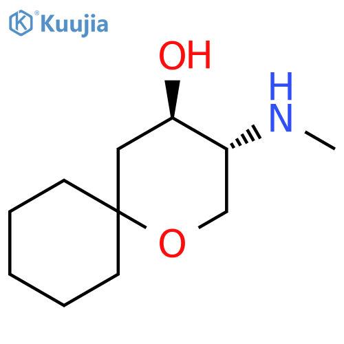 1-Oxaspiro[5.5]undecan-4-ol, 3-(methylamino)-, (3R,4R)-rel- structure
