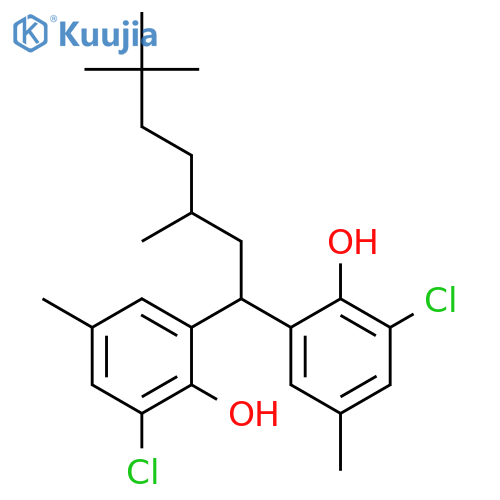 Phenol, 2,2'-(3,6,6-trimethylheptylidene)bis[6-chloro-4-methyl- structure