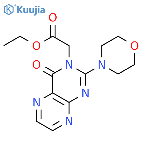 3(4H)-PTERIDINEACETIC ACID, 2-(4-MORPHOLINYL)-4-OXO-, ETHYL ESTER structure