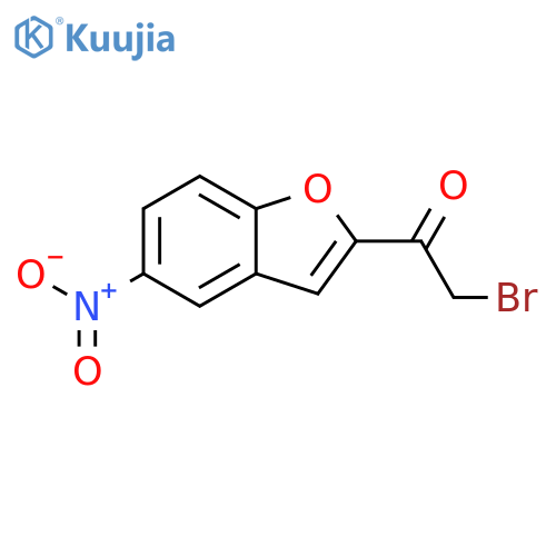 ETHANONE, 2-BROMO-1-(5-NITRO-2-BENZOFURANYL)- structure