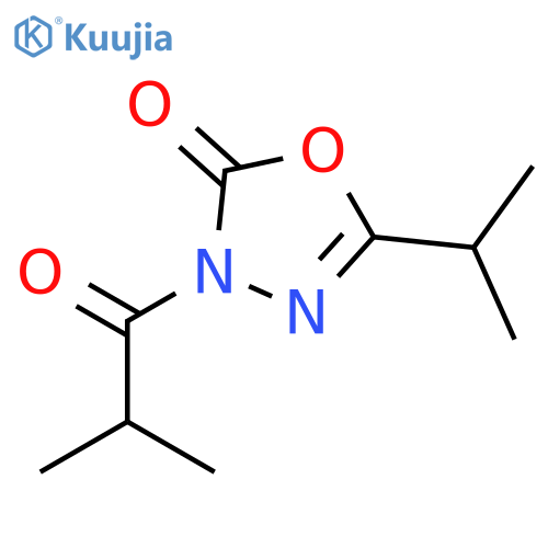 1,3,4-OXADIAZOL-2(3H)-ONE, 5-(1-METHYLETHYL)-3-(2-METHYL-1-OXOPROPYL)- structure