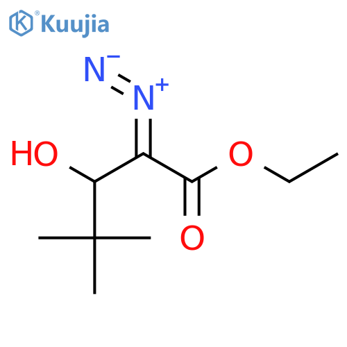 Pentanoic acid, 2-diazo-3-hydroxy-4,4-dimethyl-, ethyl ester structure