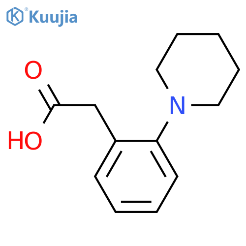 BENZENEACETIC ACID, 2-(1-PIPERIDINYL)- structure