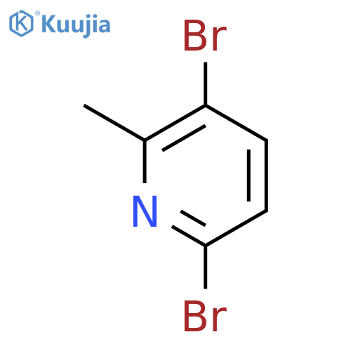 3,6-dibromo-2-methylpyridine structure
