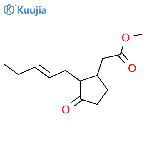 Methyl {3-oxo-2-[(2Z)-pent-2-en-1-yl]cyclopentyl}acetate structure