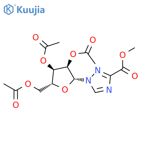 1-(2,3,5-Tri-O-acetyl-b-D-ribofuranosyl)-1,2,4-triazole-3-carboxylic Acid Methyl Ester structure