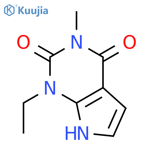 1-ethyl-3-methyl-1H-Pyrrolo[2,3-d]pyrimidine-2,4(3H,7H)-dione structure