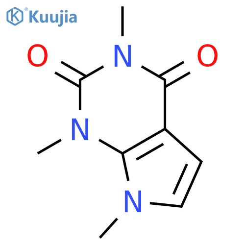 1,3,7-trimethyl-1H-Pyrrolo[2,3-d]pyrimidine-2,4(3H,7H)-dione structure