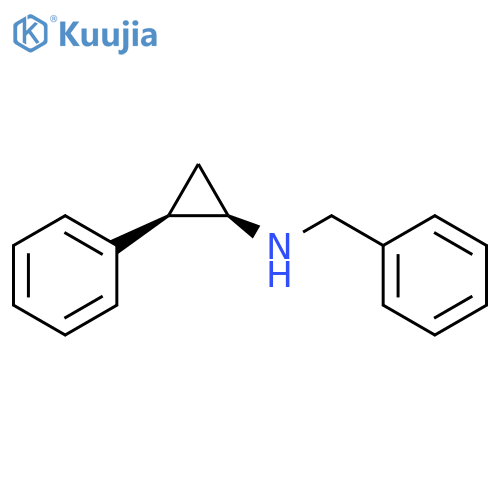 Benzenemethanamine, N-(2-phenylcyclopropyl)-, cis- structure