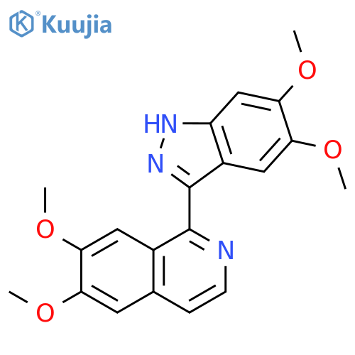 Isoquinoline, 1-(5,6-dimethoxy-1H-indazol-3-yl)-6,7-dimethoxy- structure