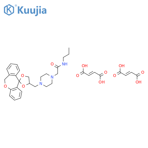N-propyl-2-[4-(6H-spiro[dibenzo[b,e]oxepine-11,2'-[1,3]dioxolan]-4'-ylmethyl)piperazin-1-yl]acetamide di[(2E)-but-2-enedioate] structure