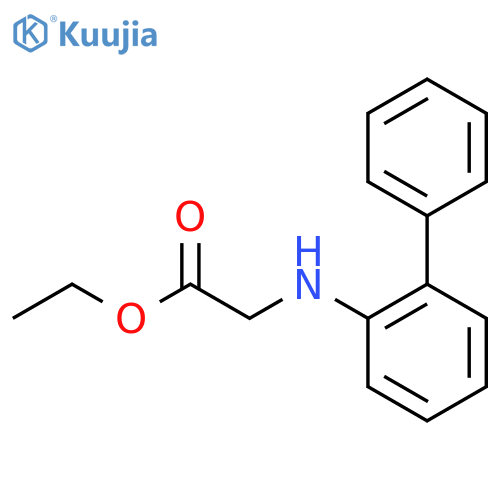 Ethyl 2-(2-Phenylphenyl)aminoacetate structure