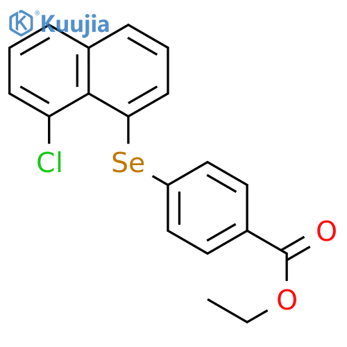Benzoic acid, 4-[(8-chloro-1-naphthalenyl)seleno]-, ethyl ester structure