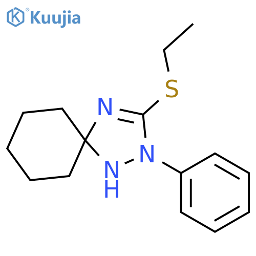 1,2,4-TRIAZASPIRO[4.5]DEC-3-ENE, 3-(ETHYLTHIO)-2-PHENYL- structure