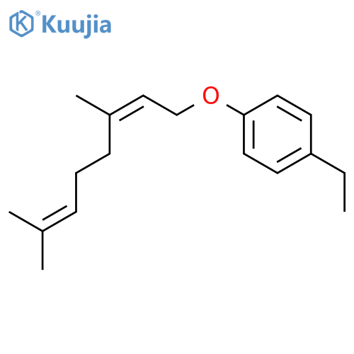 Benzene, 1-[(3,7-dimethyl-2,6-octadienyl)oxy]-4-ethyl- structure