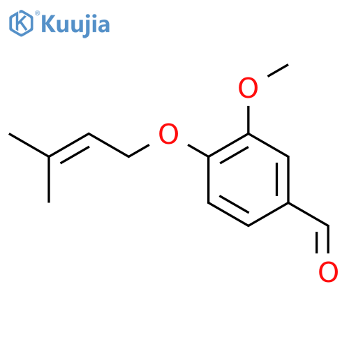 3-methoxy-4-(3-methyl-2-buten-1-yl)oxybenzaldehyde structure