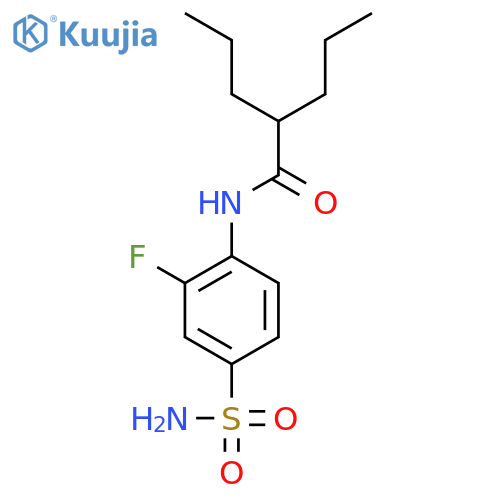 Pentanamide, N-[4-(aminosulfonyl)-2-fluorophenyl]-2-propyl- structure