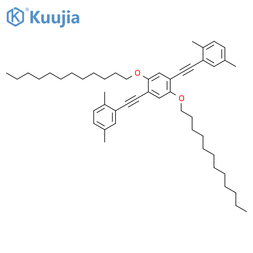 BENZENE, 1,4-BIS[(2,5-DIMETHYLPHENYL)ETHYNYL]-2,5-BIS(DODECYLOXY)- structure
