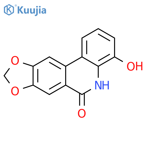 [1,3]Dioxolo[4,5-j]phenanthridin-6(5H)-one,4-hydroxy- structure