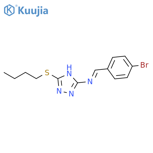 1H-1,2,4-Triazol-3-amine, N-[(4-bromophenyl)methylene]-5-(butylthio)- structure