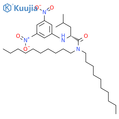 PENTANAMIDE, N,N-DIDECYL-2-[(3,5-DINITROPHENYL)AMINO]-4-METHYL-, (2R)- structure