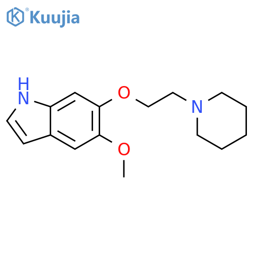 1H-Indole, 5-methoxy-6-[2-(1-piperidinyl)ethoxy]- structure