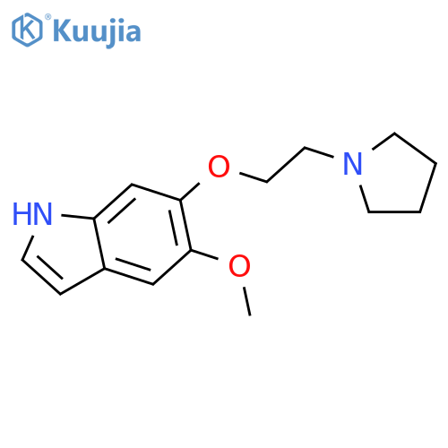 1H-INDOLE, 5-METHOXY-6-[2-(1-PYRROLIDINYL)ETHOXY]- structure